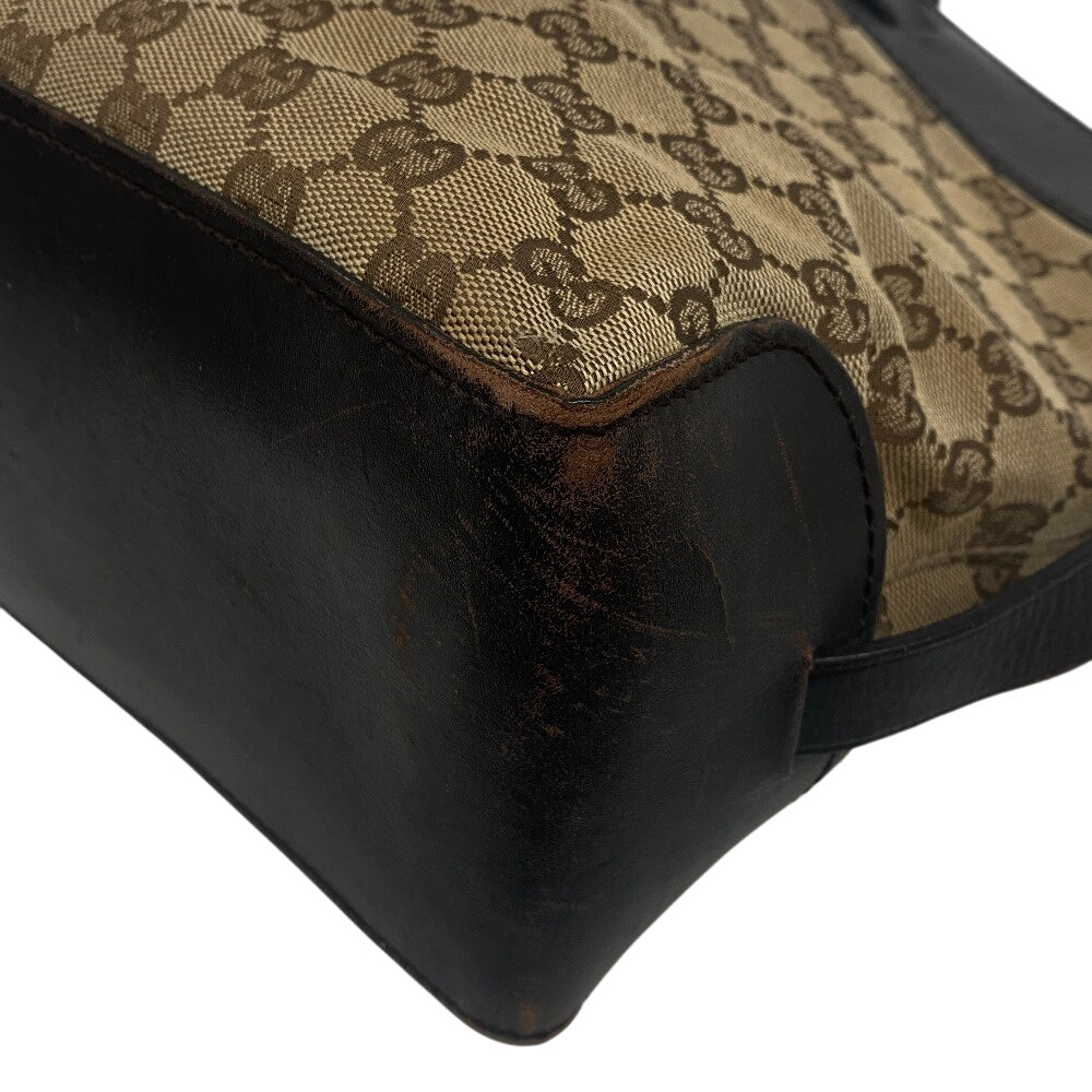 GUCCI Tote Bag 106251 Canvas, Leather Brown GG canvas Women Used