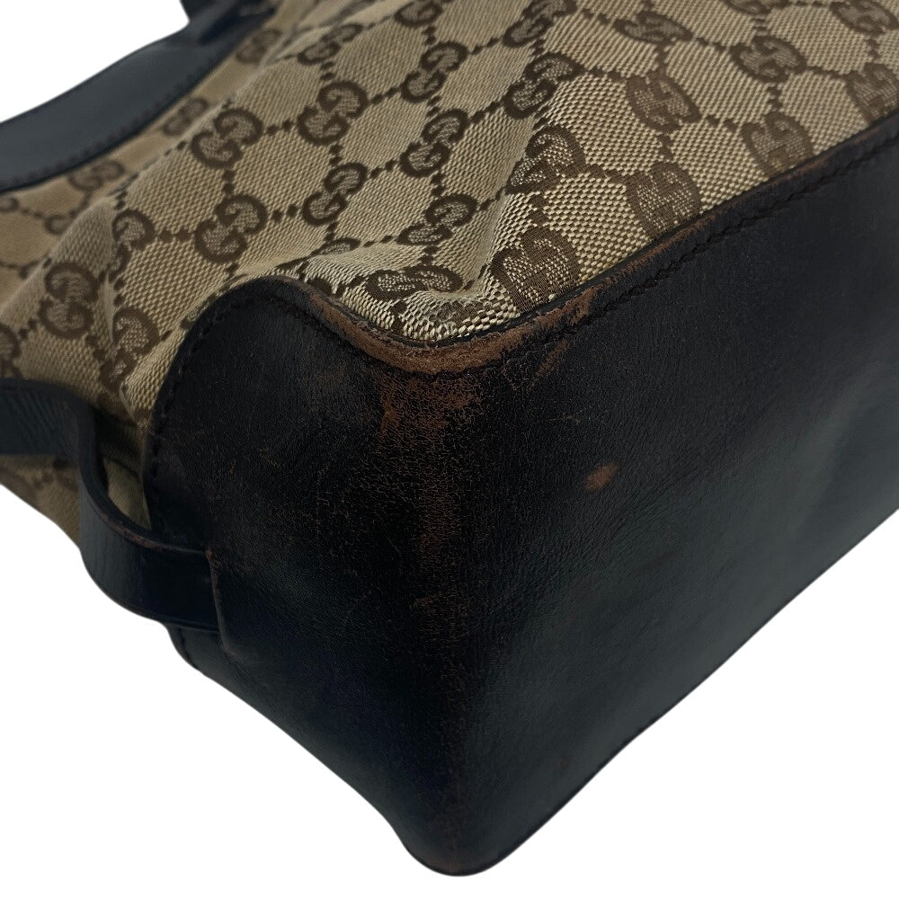 GUCCI Tote Bag 106251 Canvas, Leather Brown GG canvas Women Used
