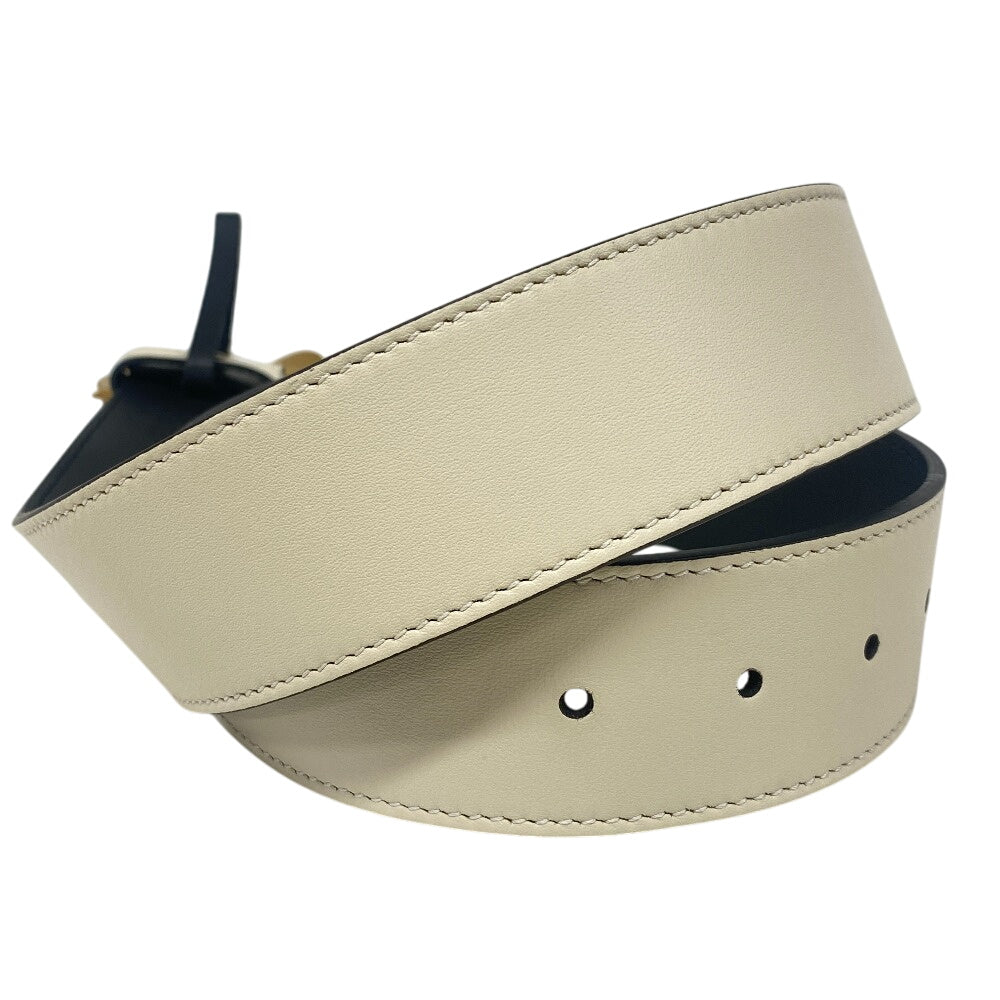 GUCCI belt 499637 leather white Bee Butterfly(Unisex) Used
