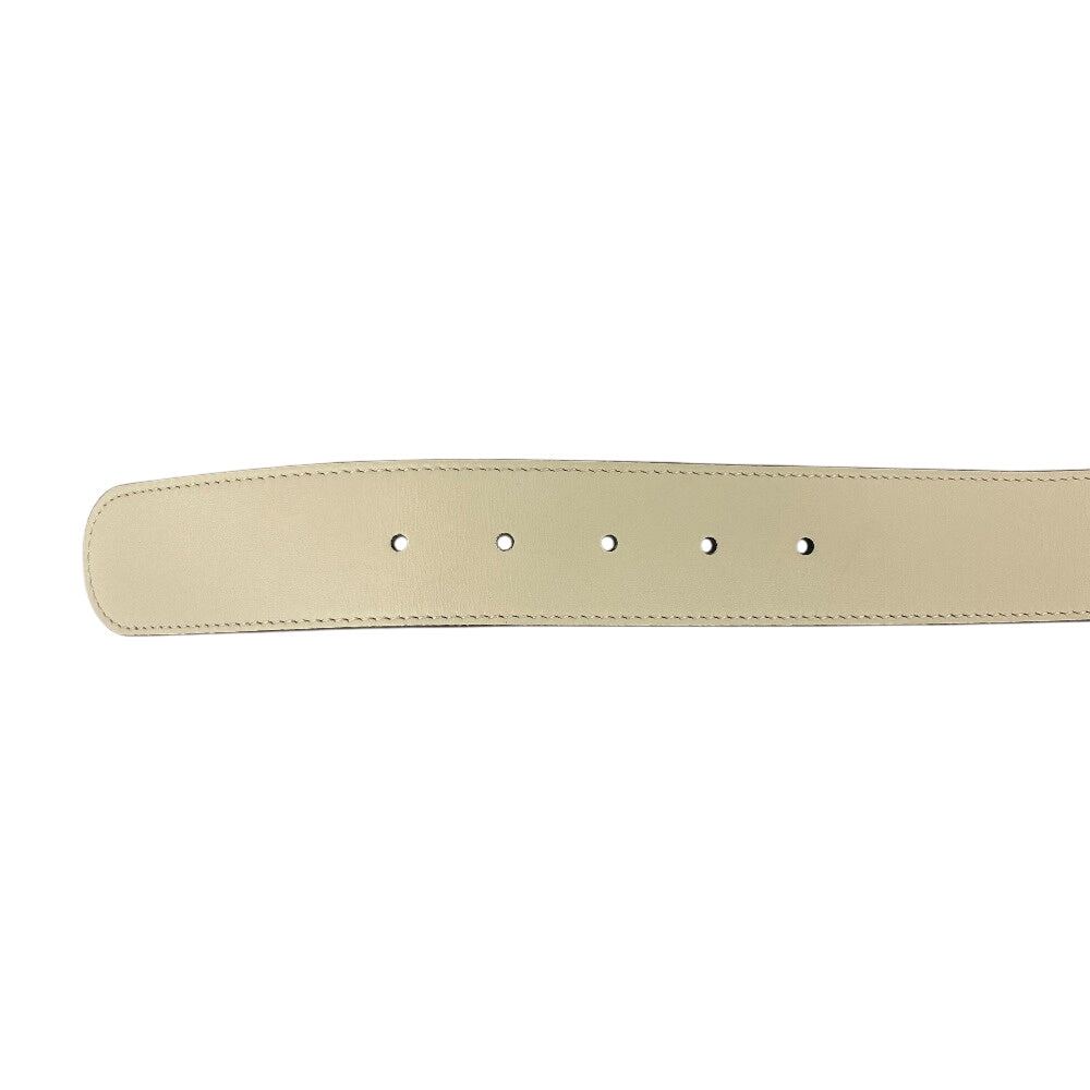 GUCCI belt 499637 leather white Bee Butterfly(Unisex) Used