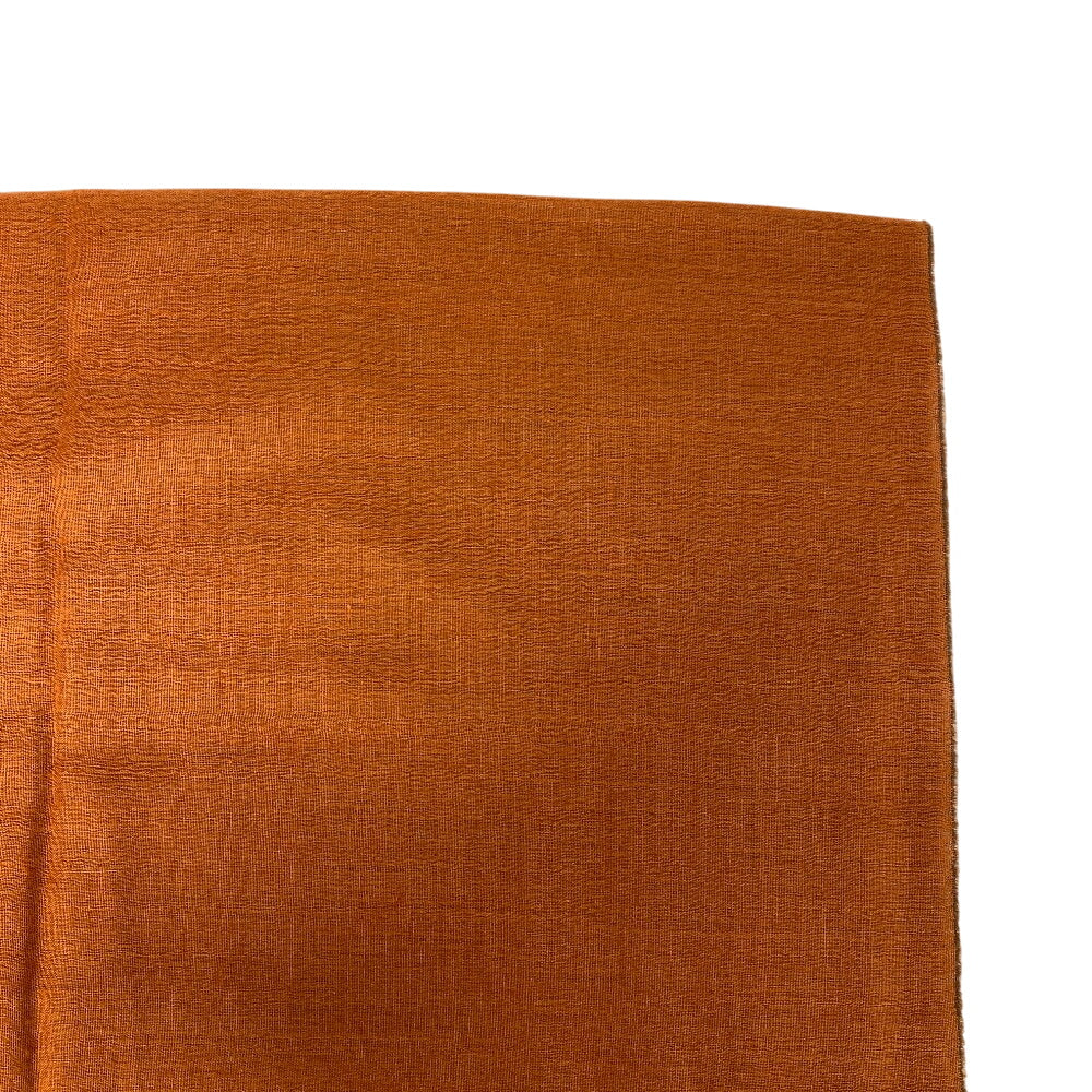 HERMES Scarf Cashmere, Silk Orange fringe