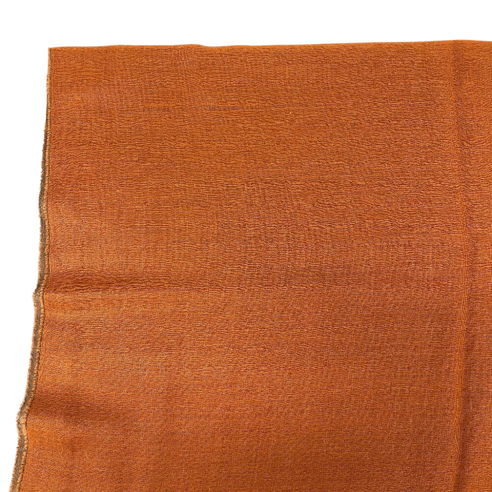 HERMES Scarf Cashmere, Silk Orange fringe