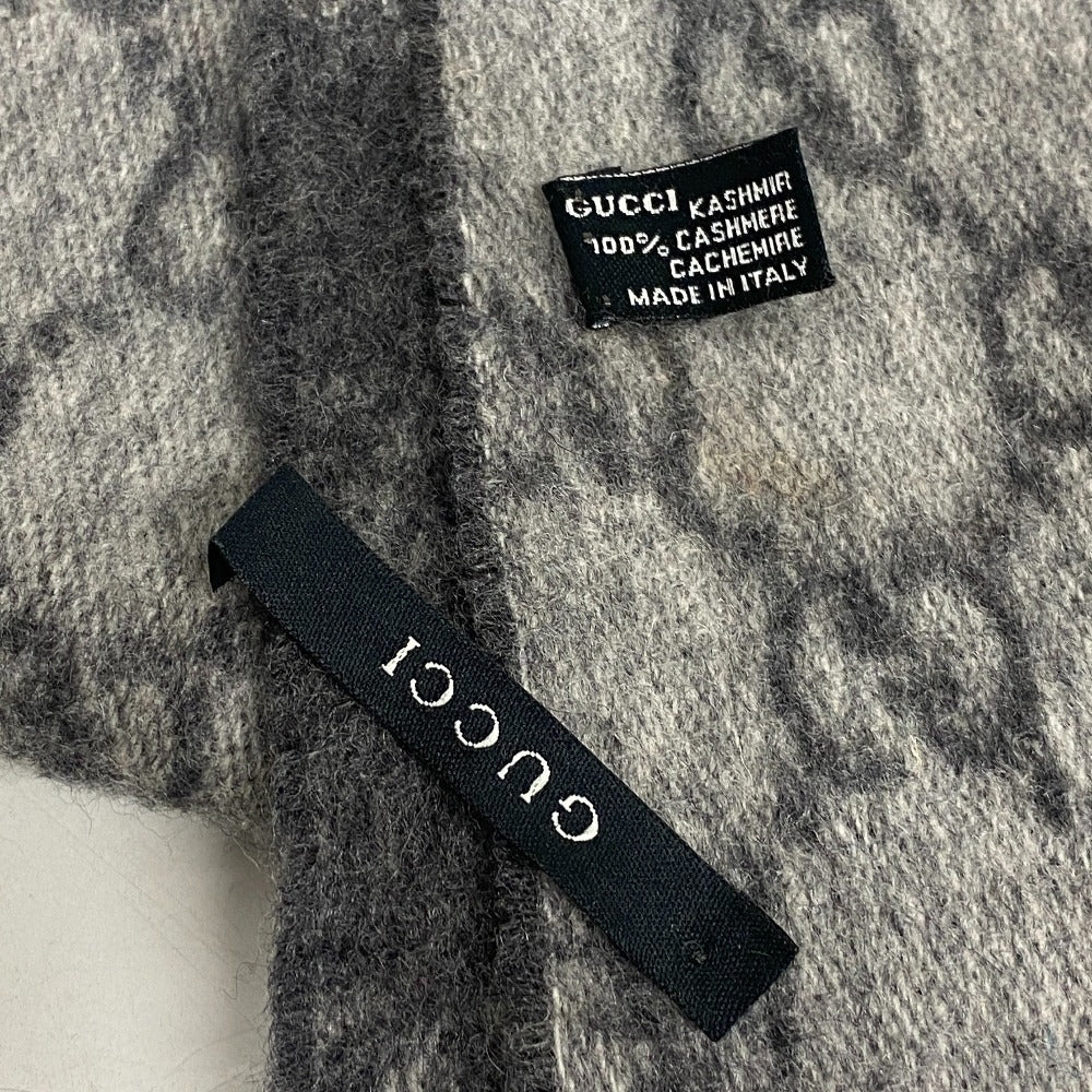 GUCCI Scarf cashmere gray GG pattern