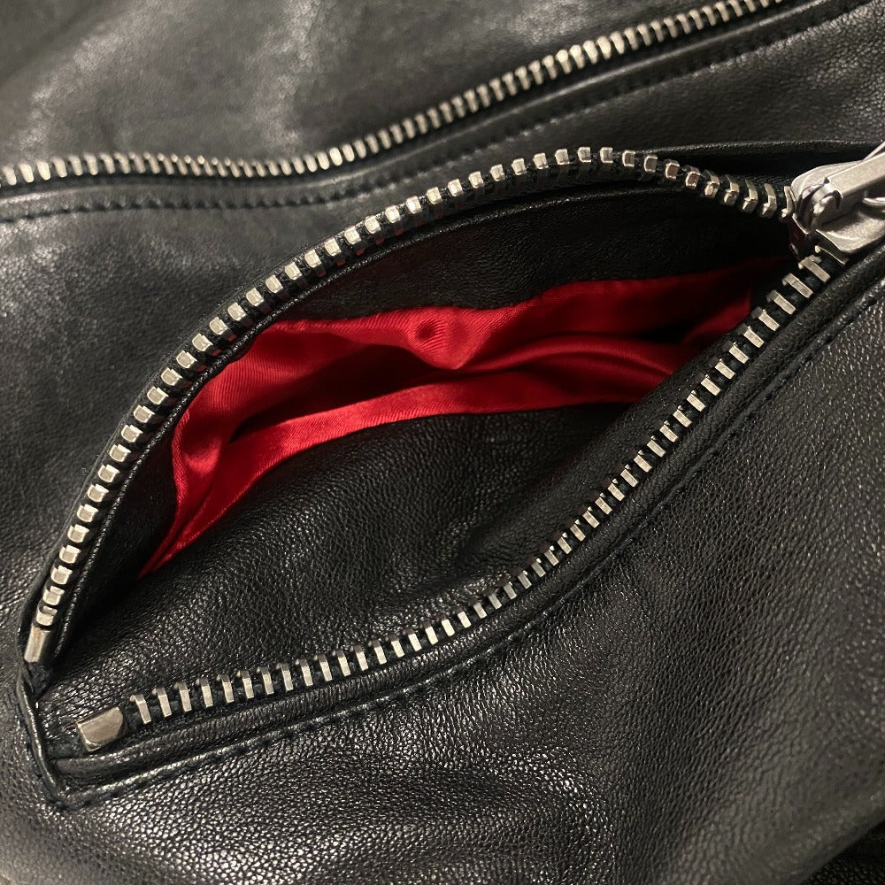 GUCCI Riders jacket 442668 Lambskin, Leather black TIGER EMBROIDERED BIKER JACKET mens 54 Used