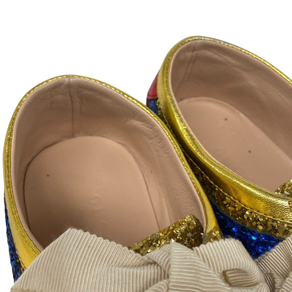 GUCCI sneakers 494609 Leather, Glitter multicolor Sequin Women 34 Used