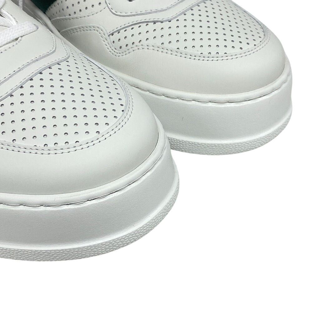 GUCCI sneakers leather white Sherry line Interlocking G mens 10 1/2 Used