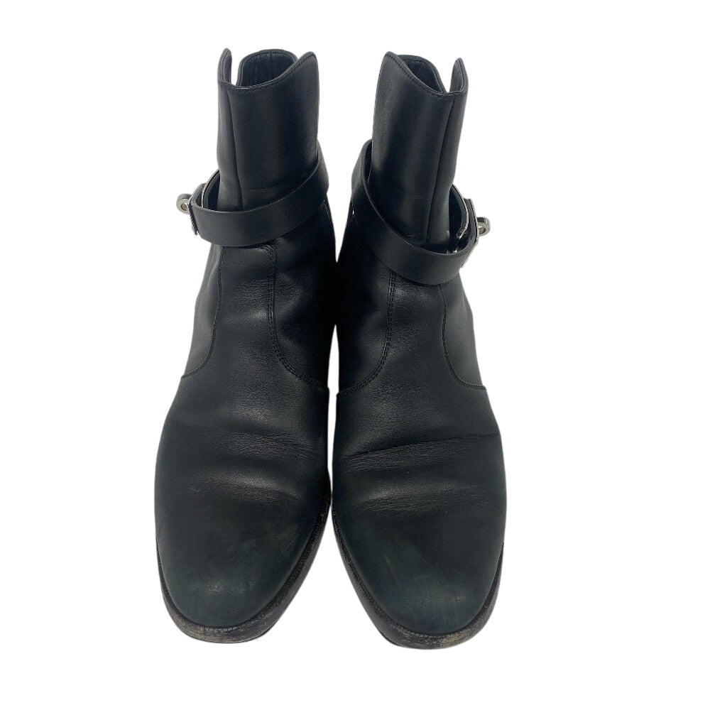 HERMES boots leather black frenchie Women 35 1/2 Used