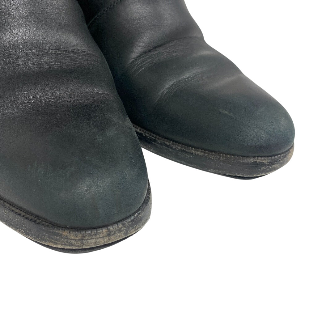 HERMES boots leather black frenchie Women 35 1/2 Used