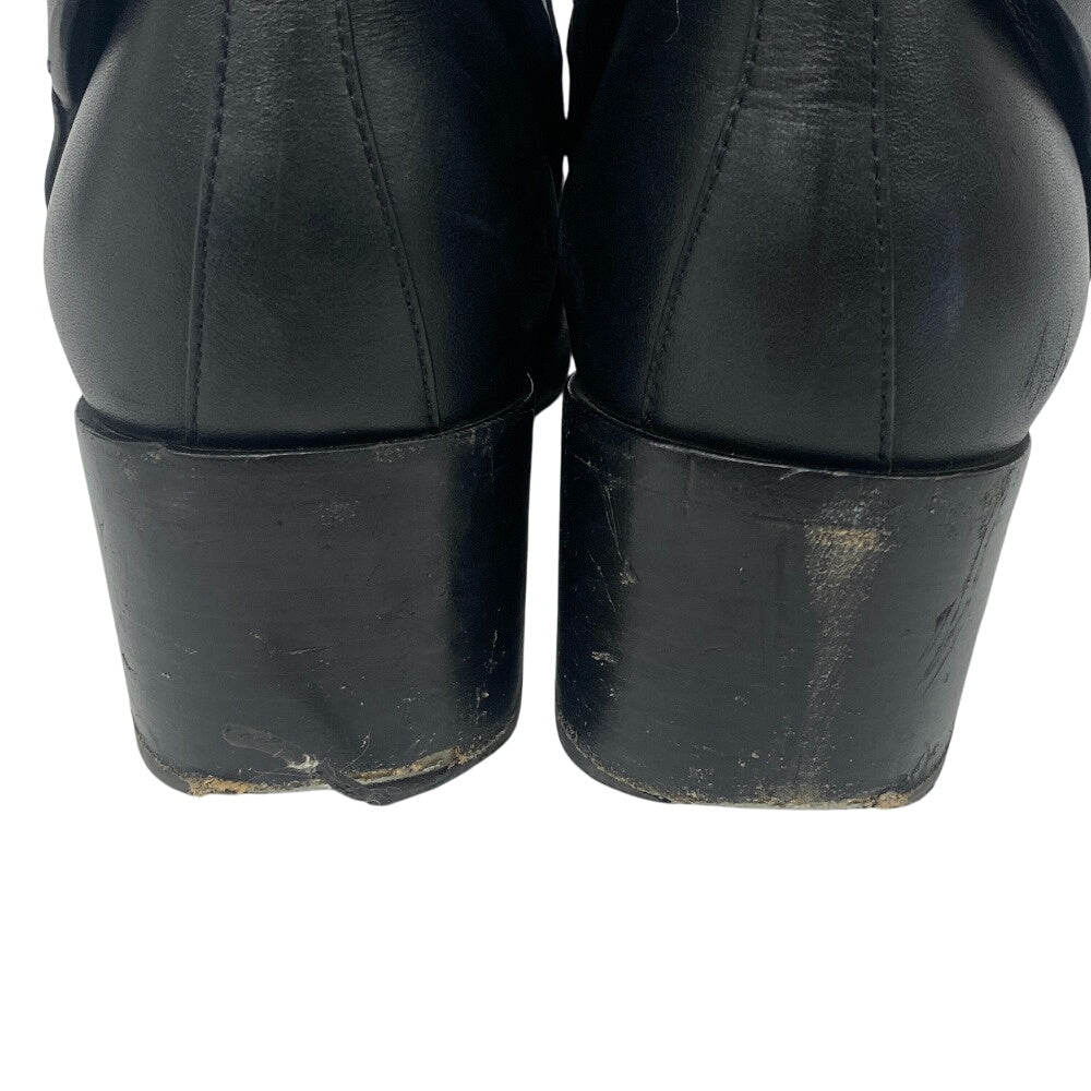 HERMES boots leather black frenchie Women 35 1/2 Used