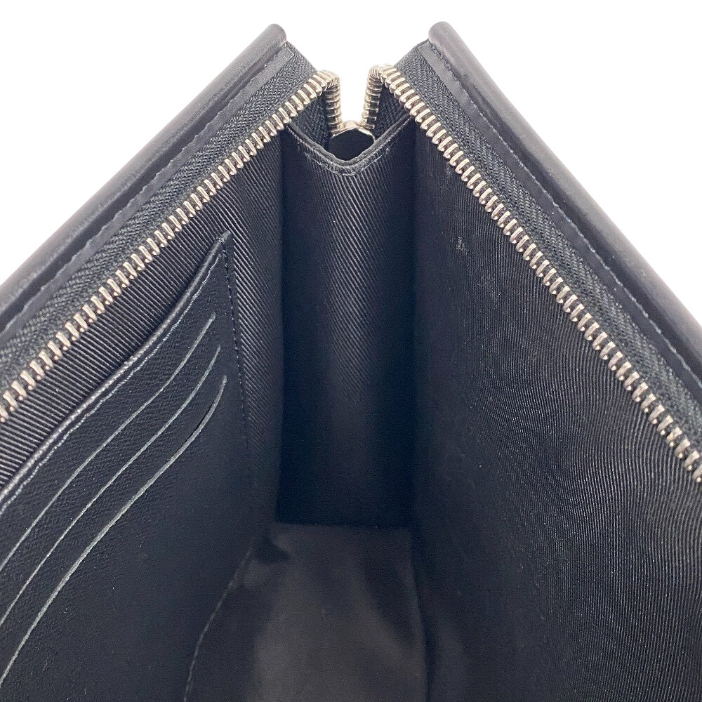 LOUIS VUITTON Clutch bag N41696 Patent leather black Pochette Damier Grafitte Voyage MM mens Used