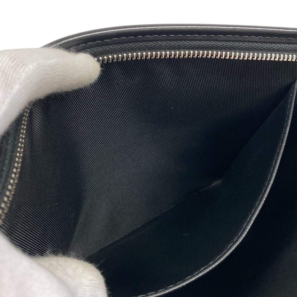 LOUIS VUITTON Clutch bag N41696 Patent leather black Pochette Damier Grafitte Voyage MM mens Used