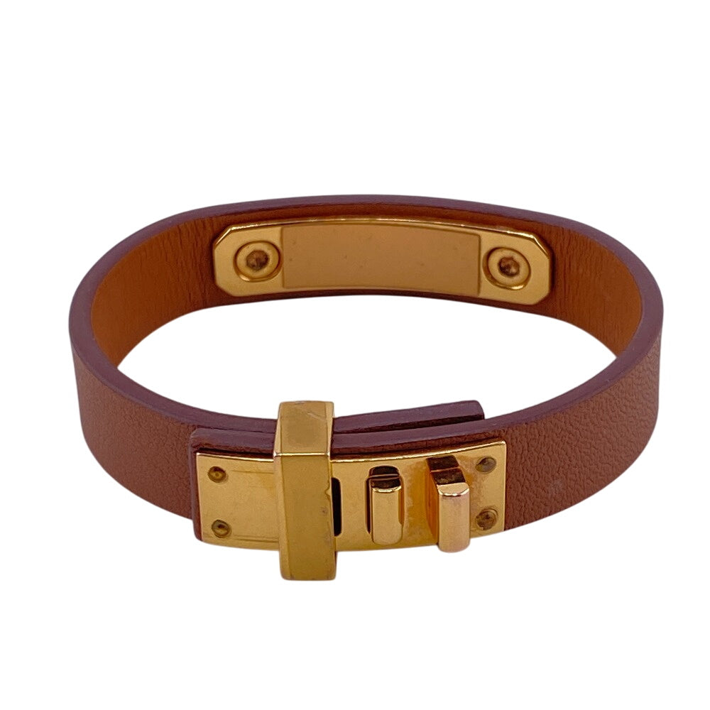 HERMES bracelet leather Brown Asdukour(Unisex) Used
