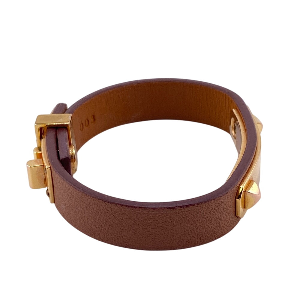 HERMES bracelet leather Brown Asdukour(Unisex) Used