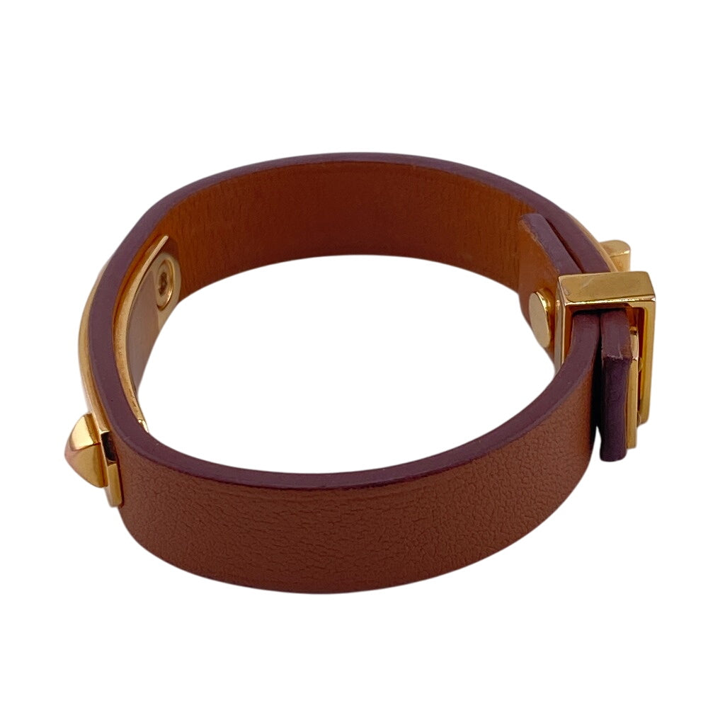 HERMES bracelet leather Brown Asdukour(Unisex) Used