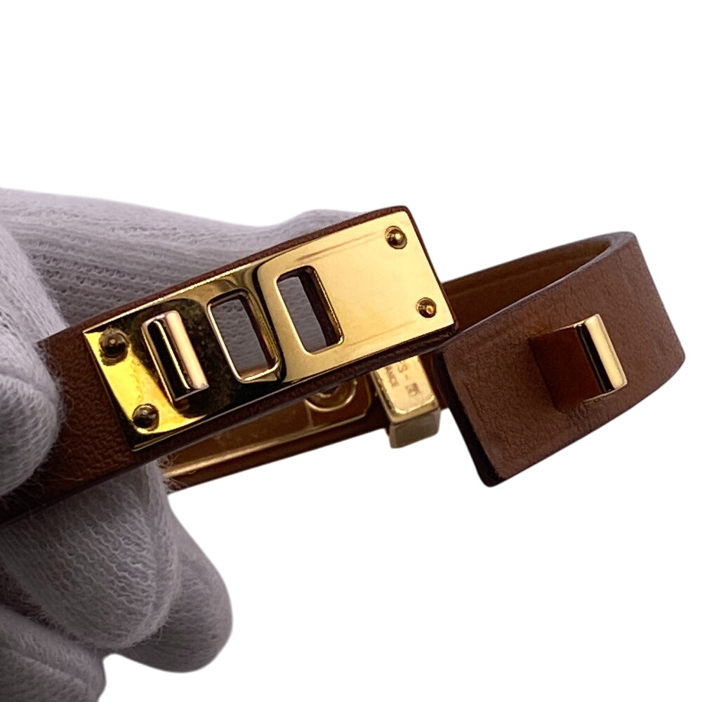 HERMES bracelet leather Brown Asdukour(Unisex) Used