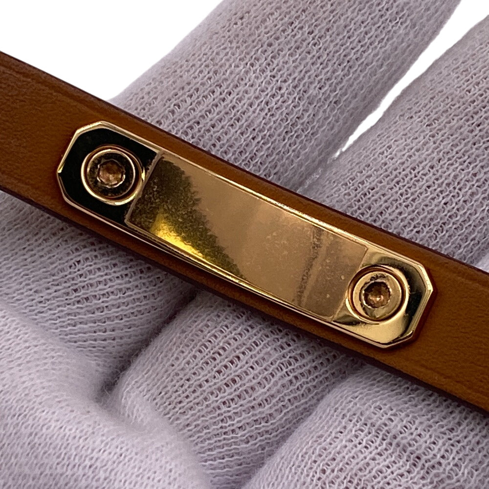 HERMES bracelet leather Brown Asdukour(Unisex) Used