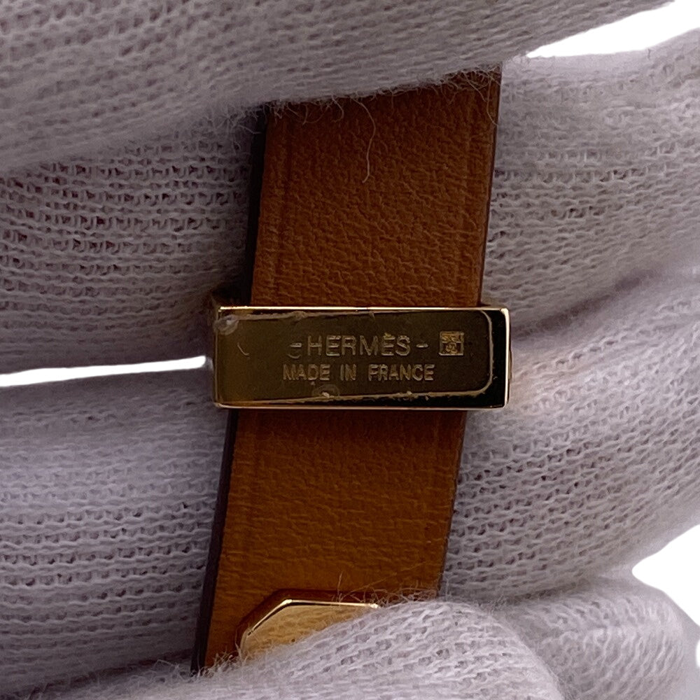 HERMES bracelet leather Brown Asdukour(Unisex) Used