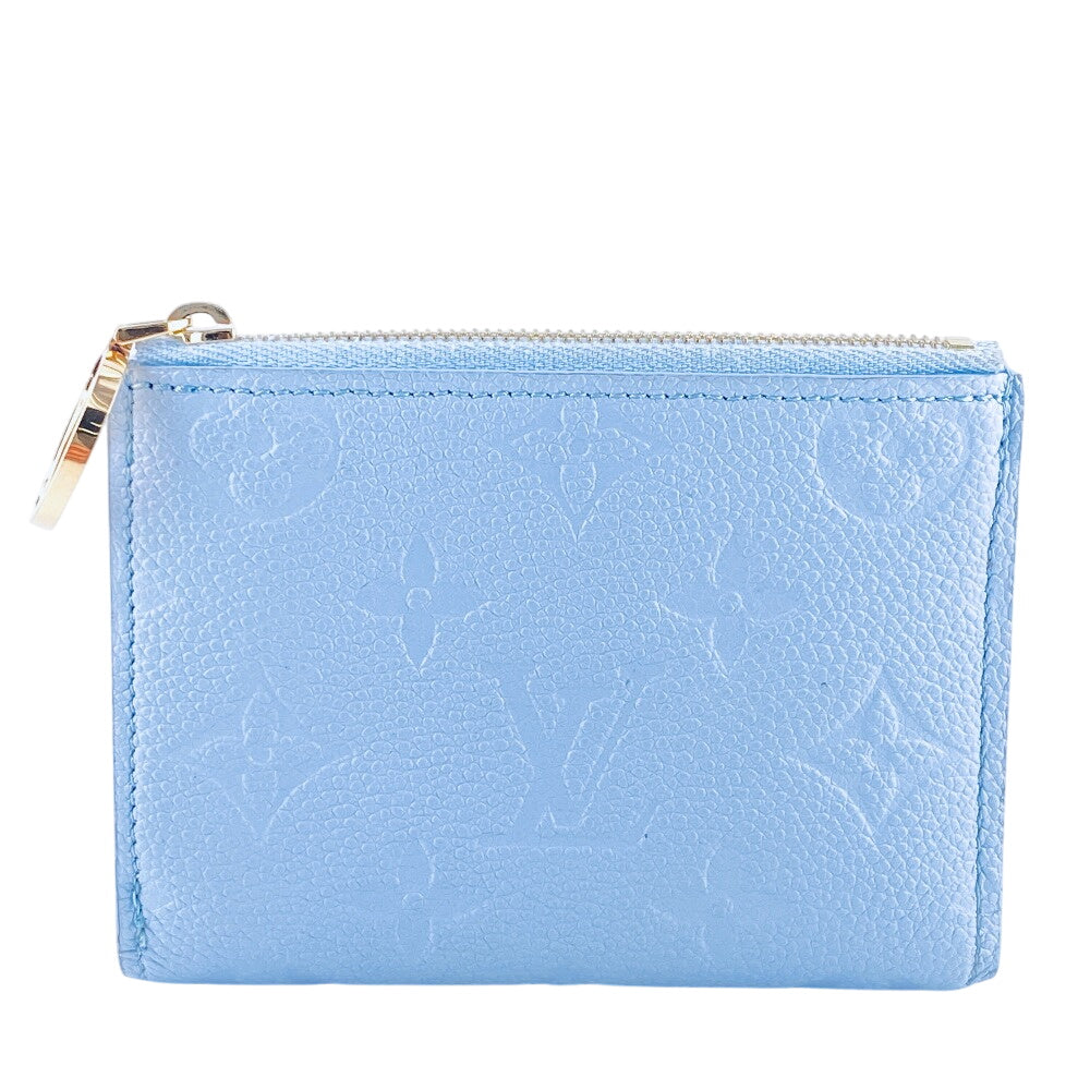 LOUIS VUITTON Bifold Wallet M83587 leather blue Monogram Ann Platt Lisa