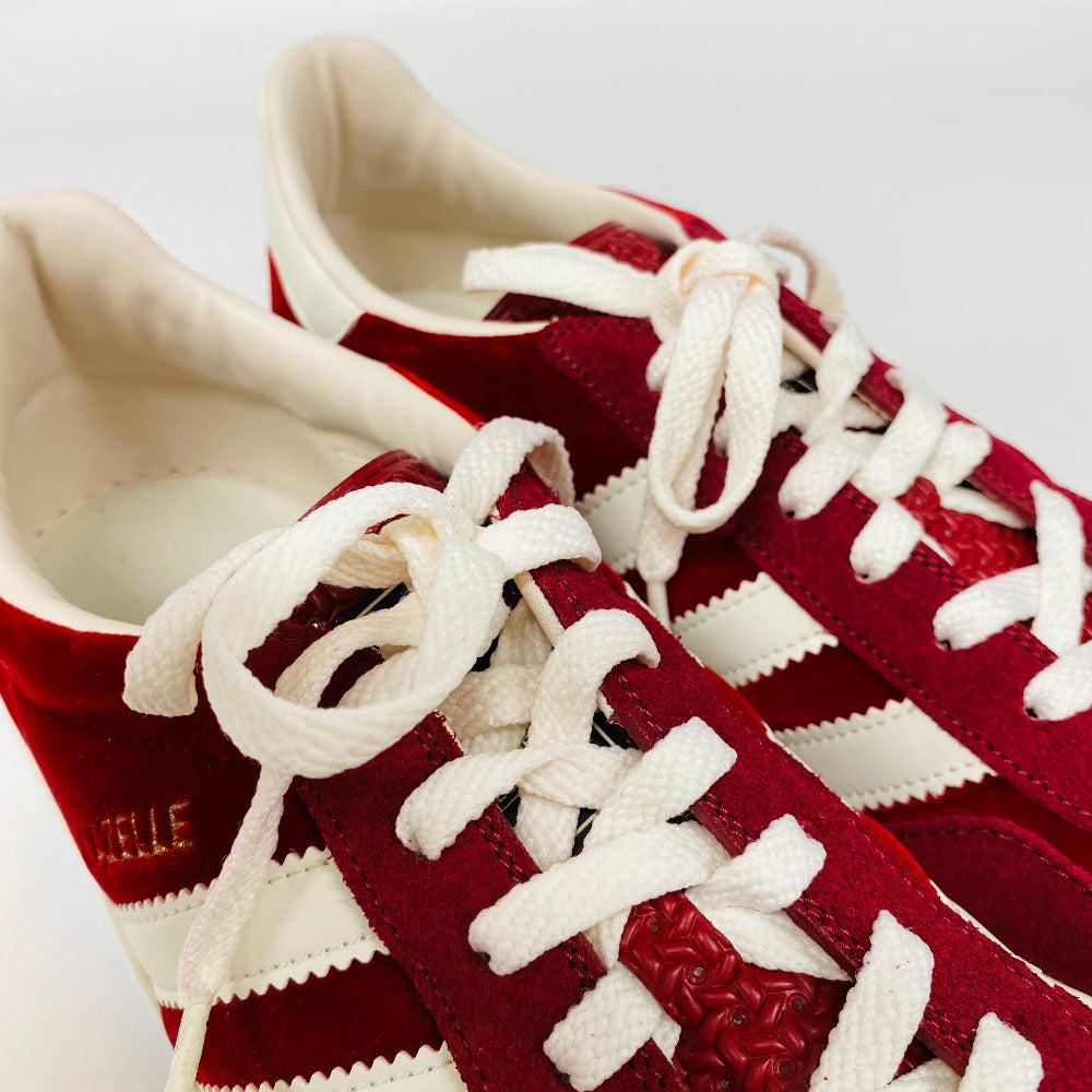 GUCCI sneakers 707871 Suede, Velvet Red Three Stripes 42 1/2