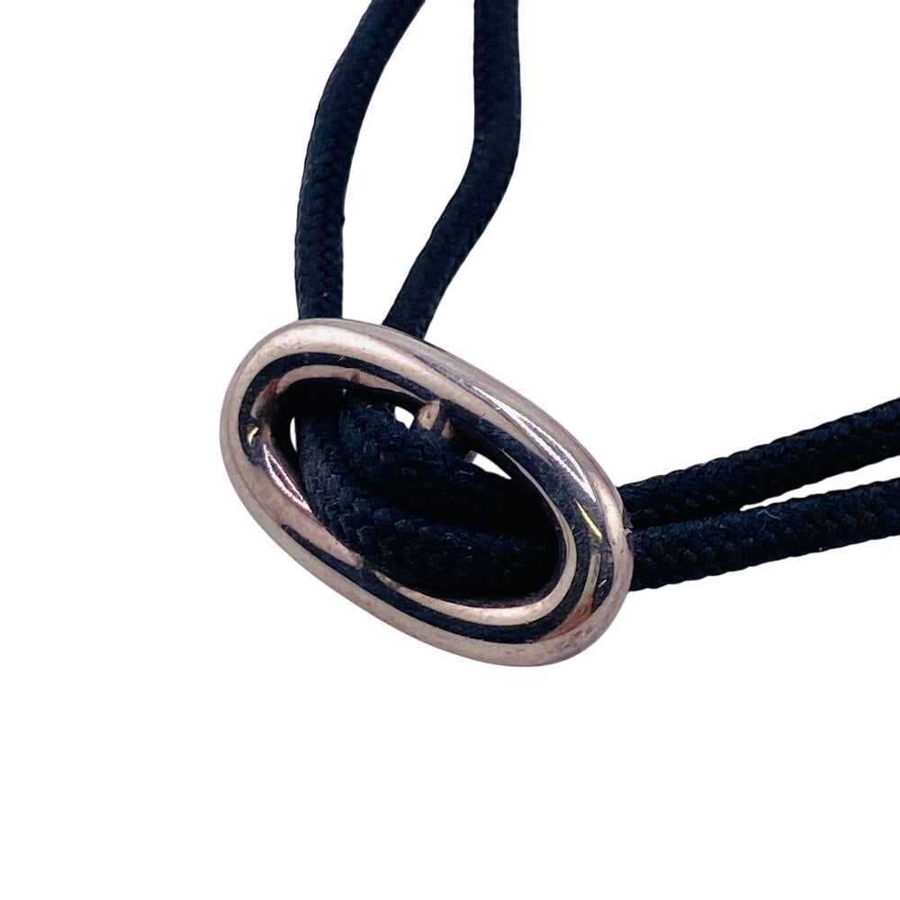 HERMES choker fabric black Chene Dunkle