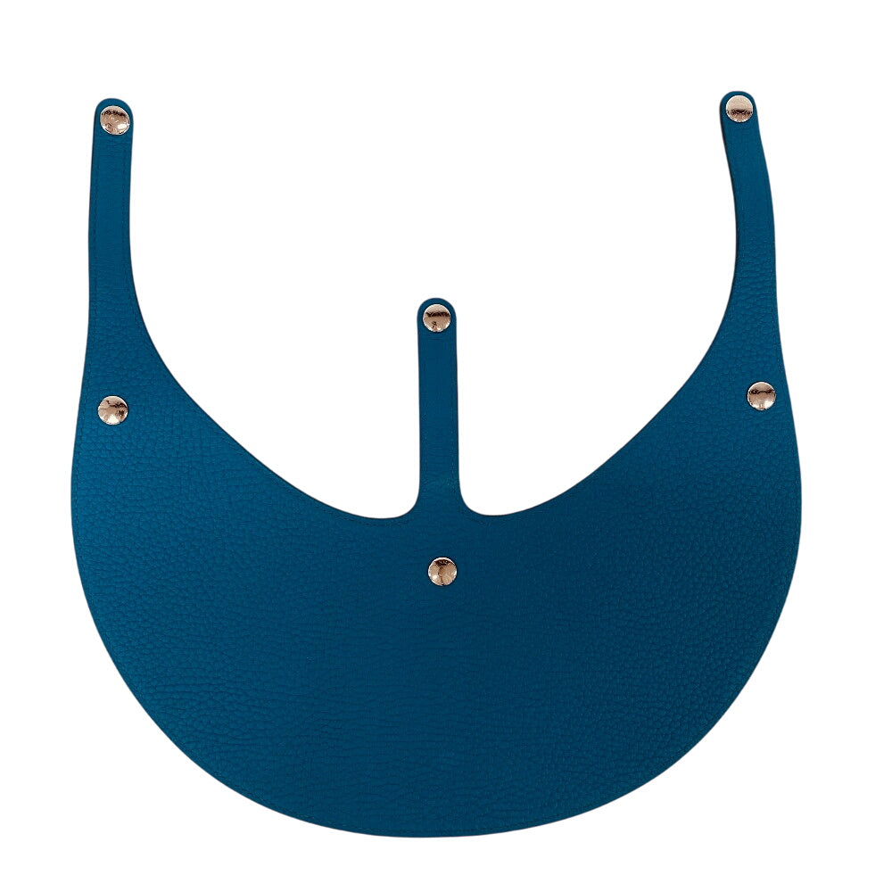 HERMES Sun visor leather blue