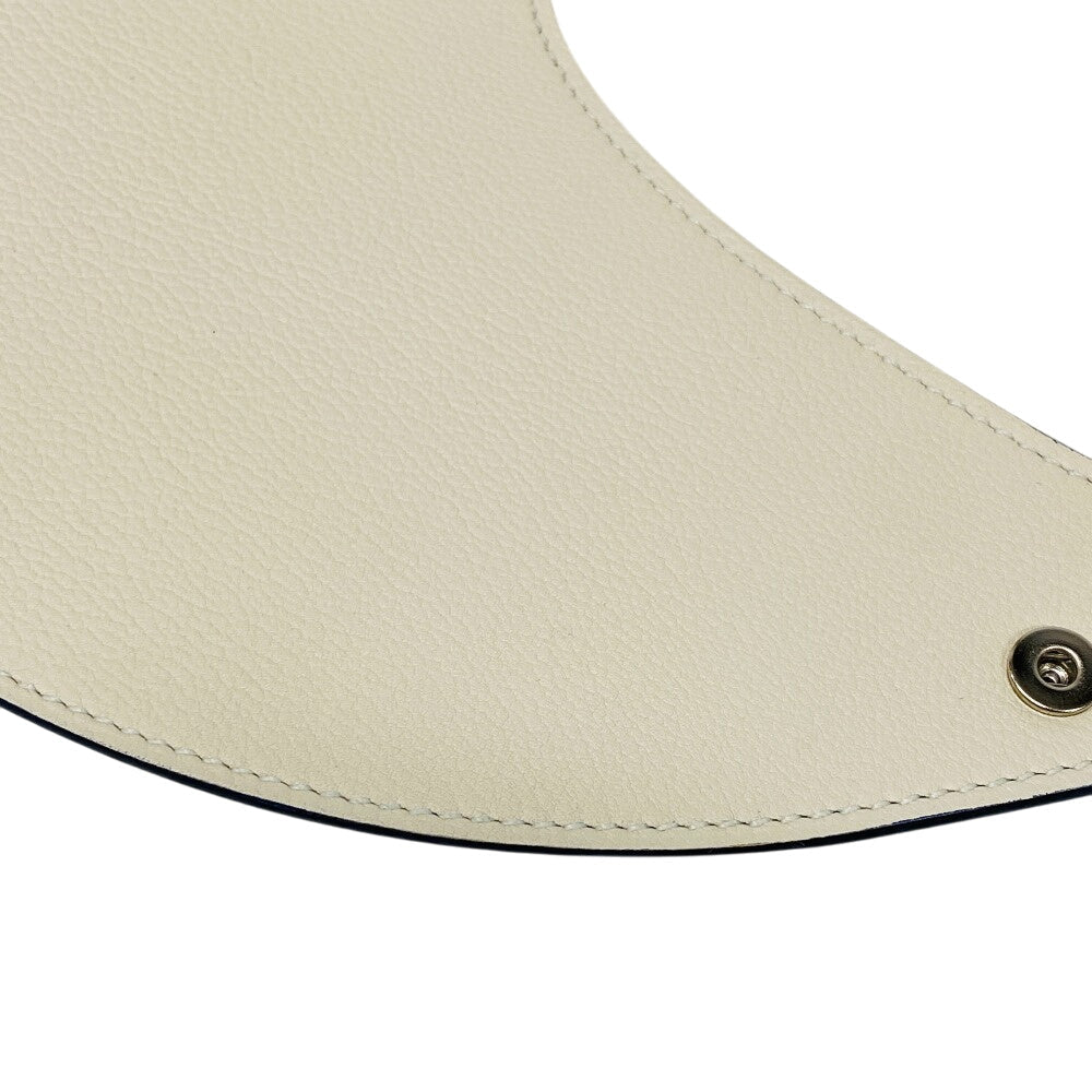 HERMES Sun visor leather blue