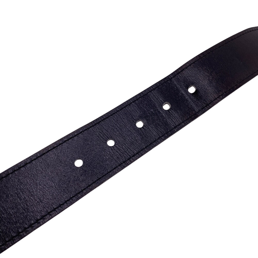 HERMES belt leather black Cape Cod