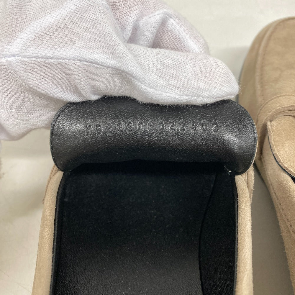 HERMES loafers suede beige Kelly Metal Desting 38.5