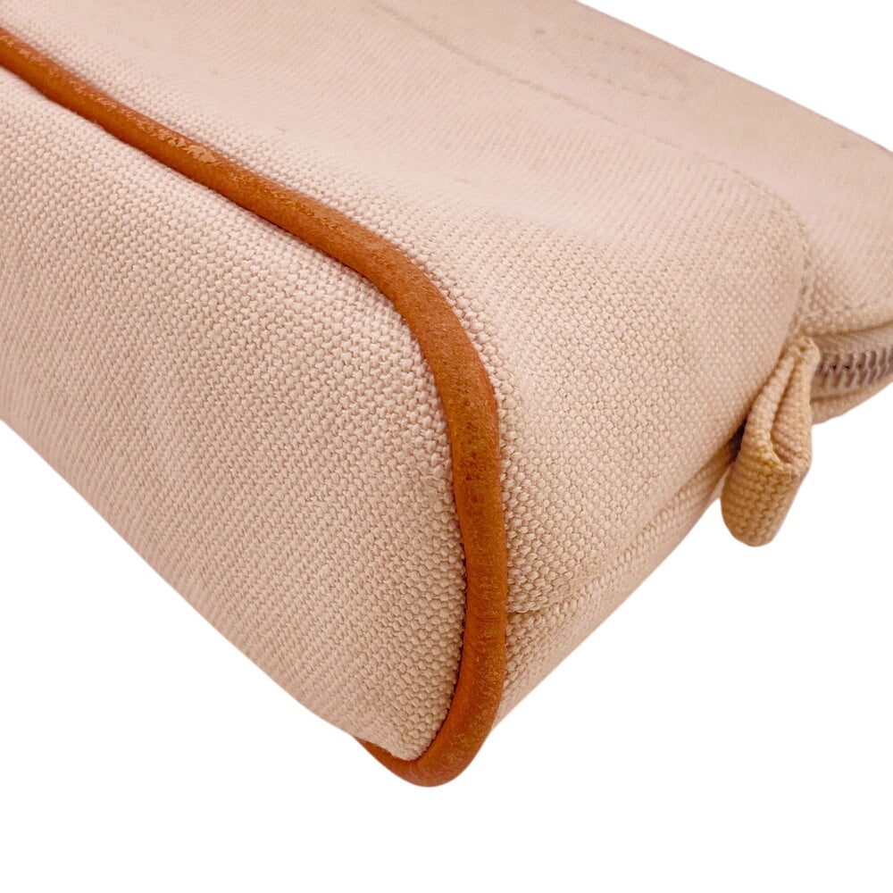 HERMES Pouch canvas beige Bollid pouch mini