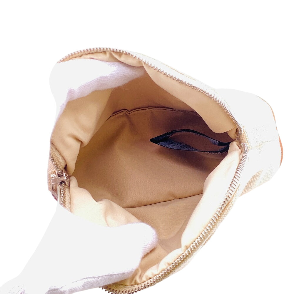 HERMES Pouch canvas beige Bollid pouch mini