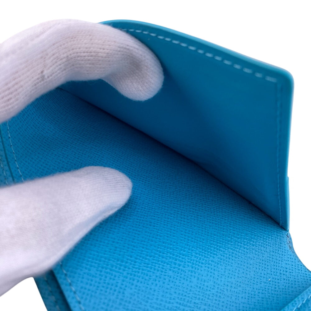 LOUIS VUITTON Bifold Wallet M82004 leather blue Monogram slender