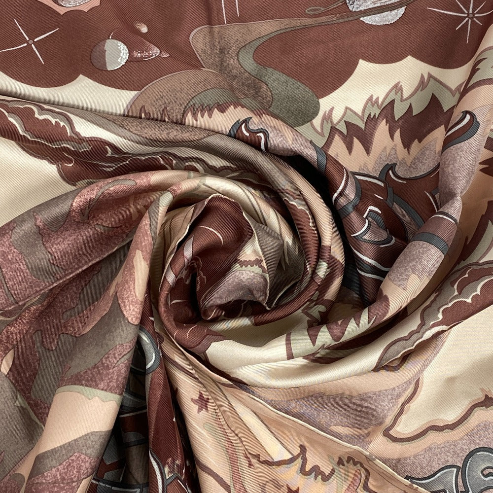 HERMES scarf silk pink AUBE LIBRE COMME L' ANGE Dawn Pegasus Carre90
