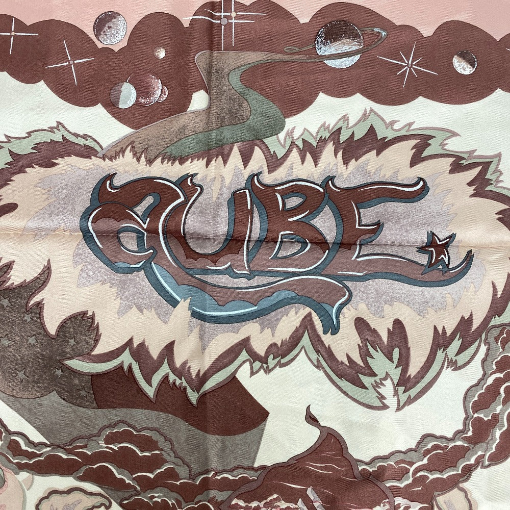 HERMES scarf silk pink AUBE LIBRE COMME L' ANGE Dawn Pegasus Carre90