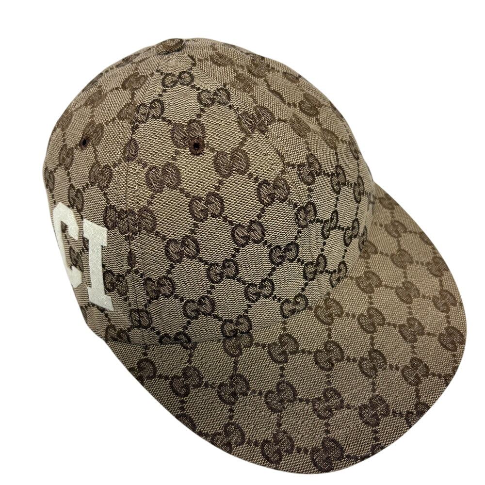 GUCCI cap 751400 canvas Brown GG canvas S 57