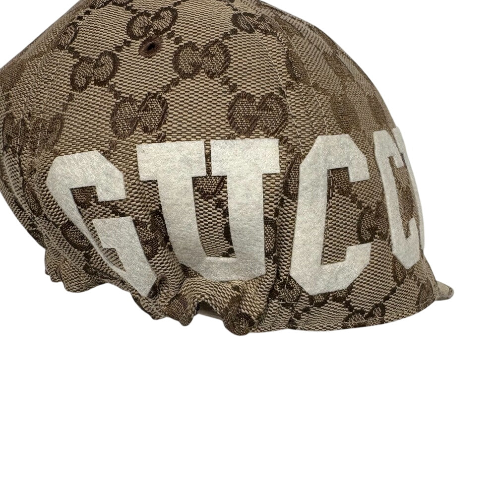 GUCCI cap 751400 canvas Brown GG canvas S 57
