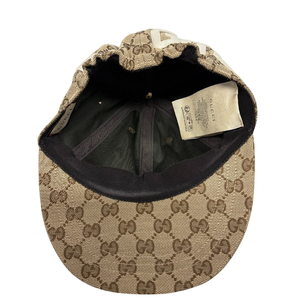 GUCCI cap 751400 canvas Brown GG canvas S 57