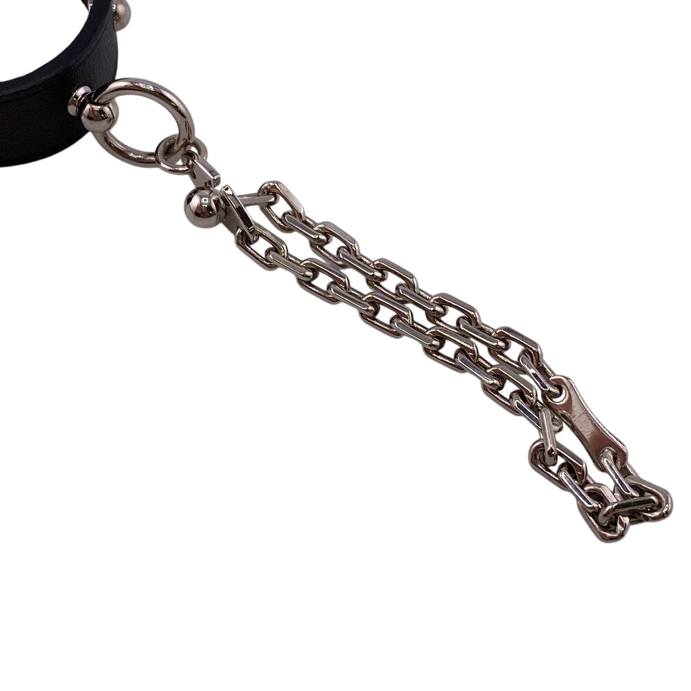 HERMES Other accessories Gold Plated, Leather black Serie button saddle