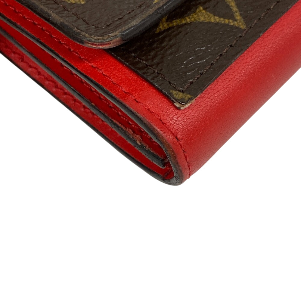 LOUIS VUITTON Bifold Wallet M64587 Monogram canvas Brown Monogram Portefeuille Flor Compact