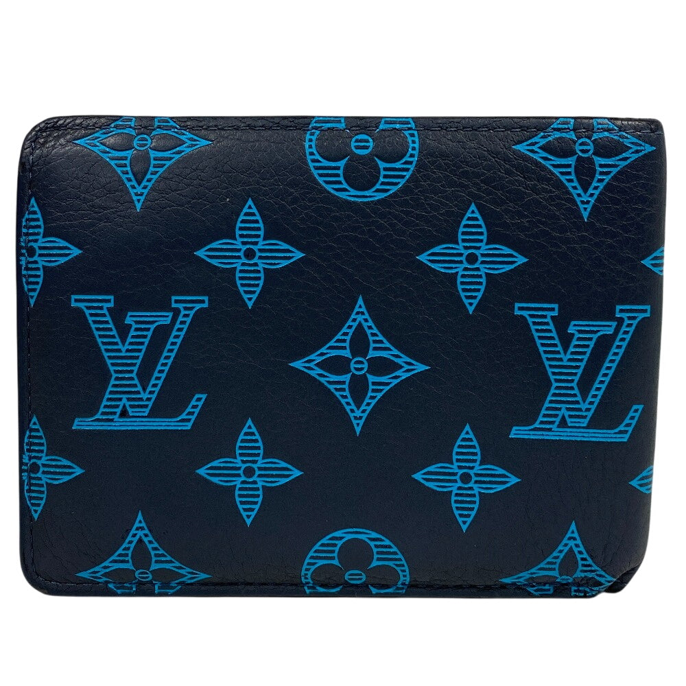 LOUIS VUITTON Bifold Wallet M82323 Monogram Navy Monogram shadow Portefeuille Multibble