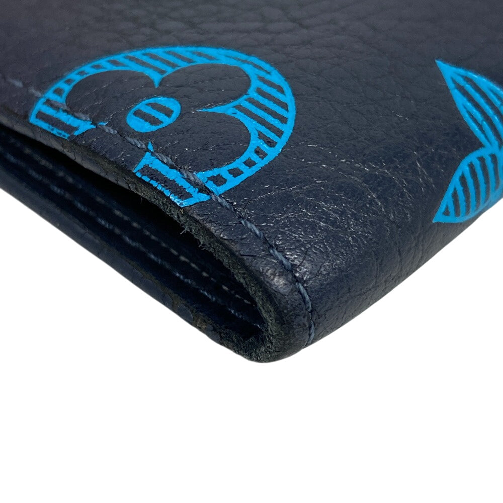 LOUIS VUITTON Bifold Wallet M82323 Monogram Navy Monogram shadow Portefeuille Multibble