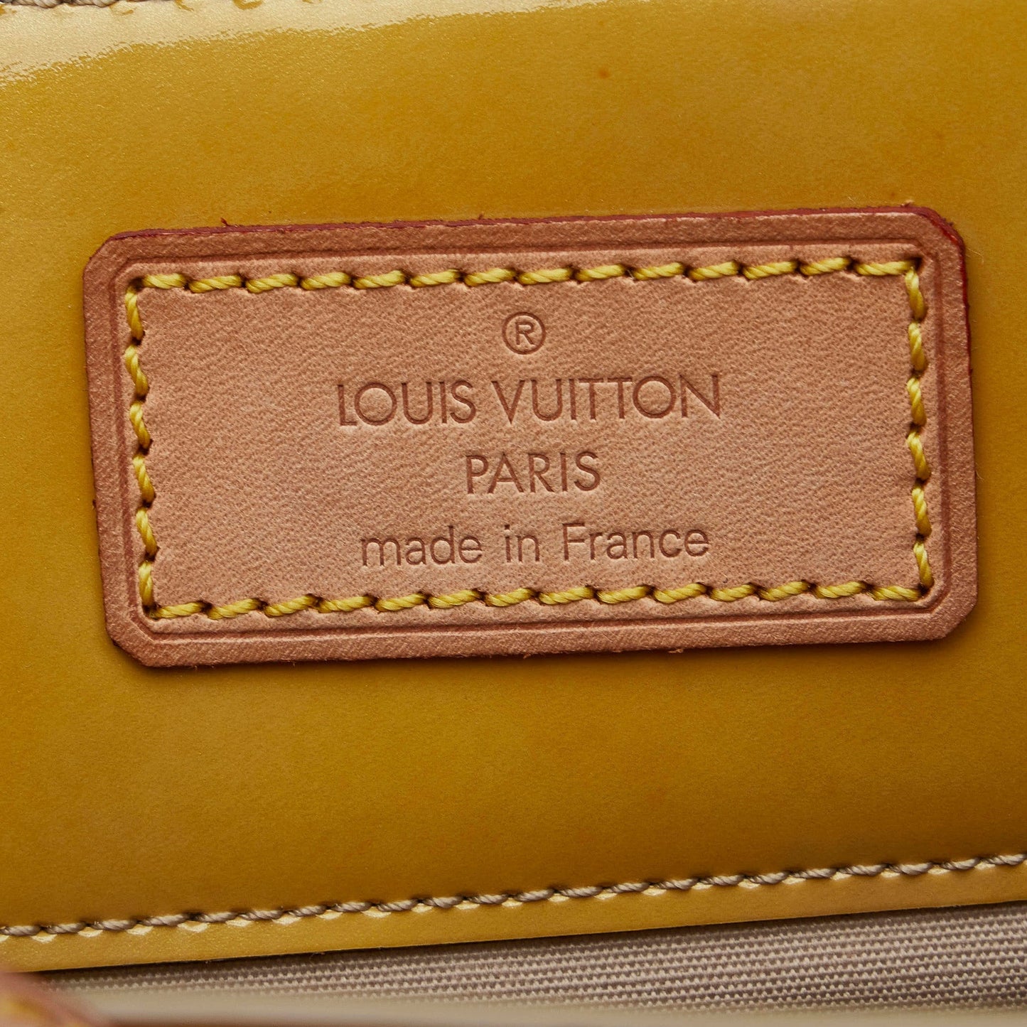 Gold Louis Vuitton Monogram Vernis Reade MM Tote Bag