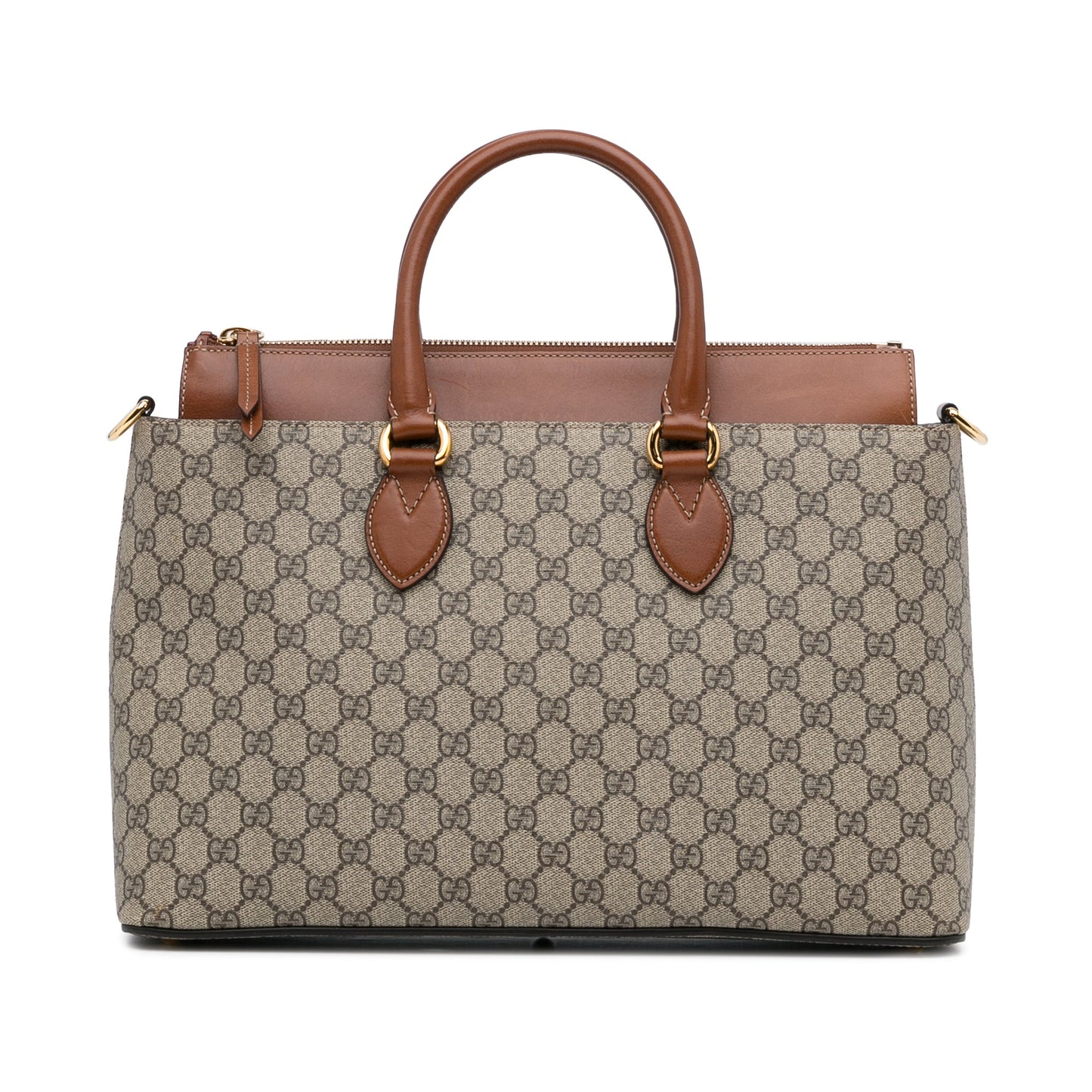 Gucci Linea A Zip Brown GG Supreme Canvas