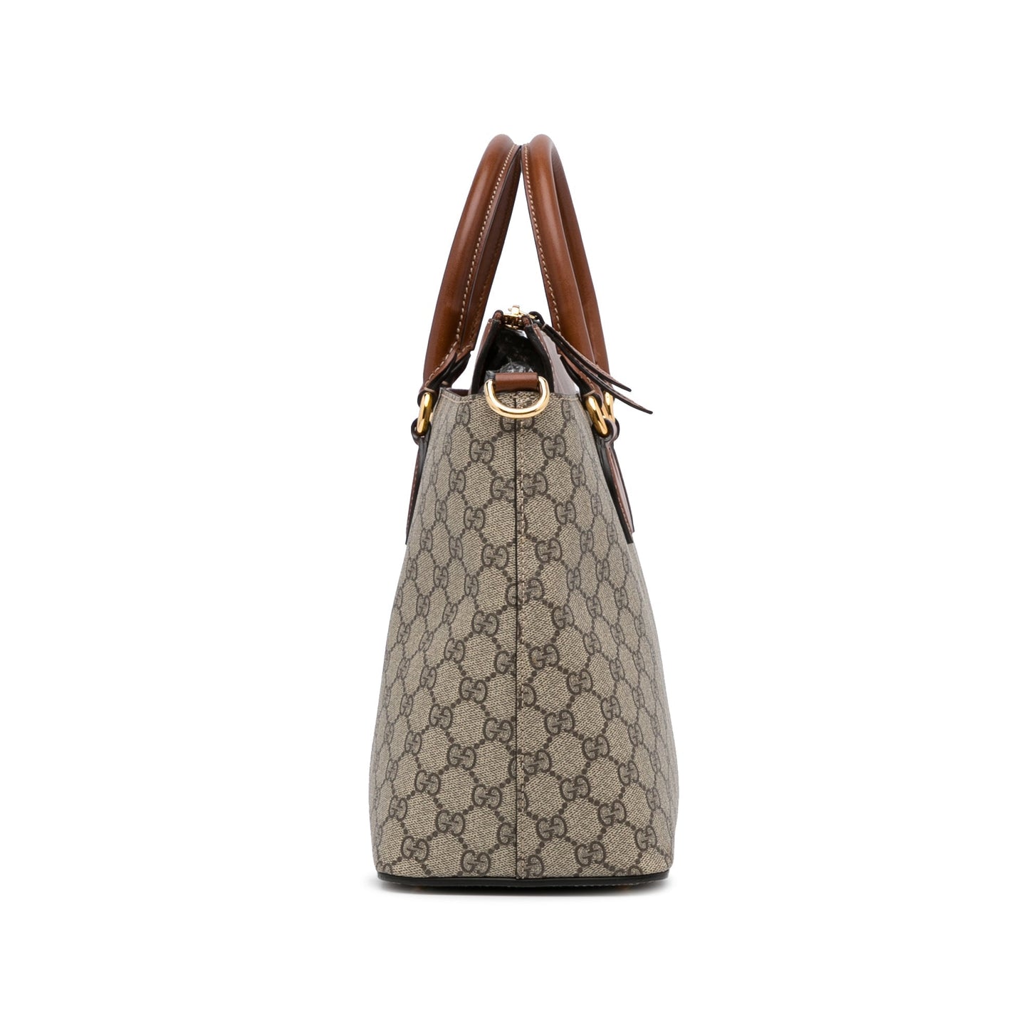 Gucci Linea A Zip Brown GG Supreme Canvas