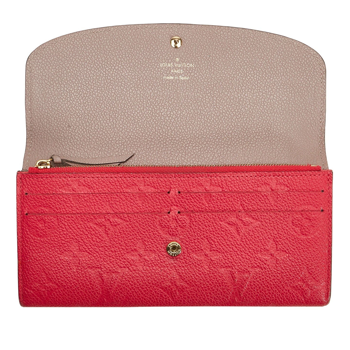 LOUIS VUITTON Empreinte Emilie Wallet Red