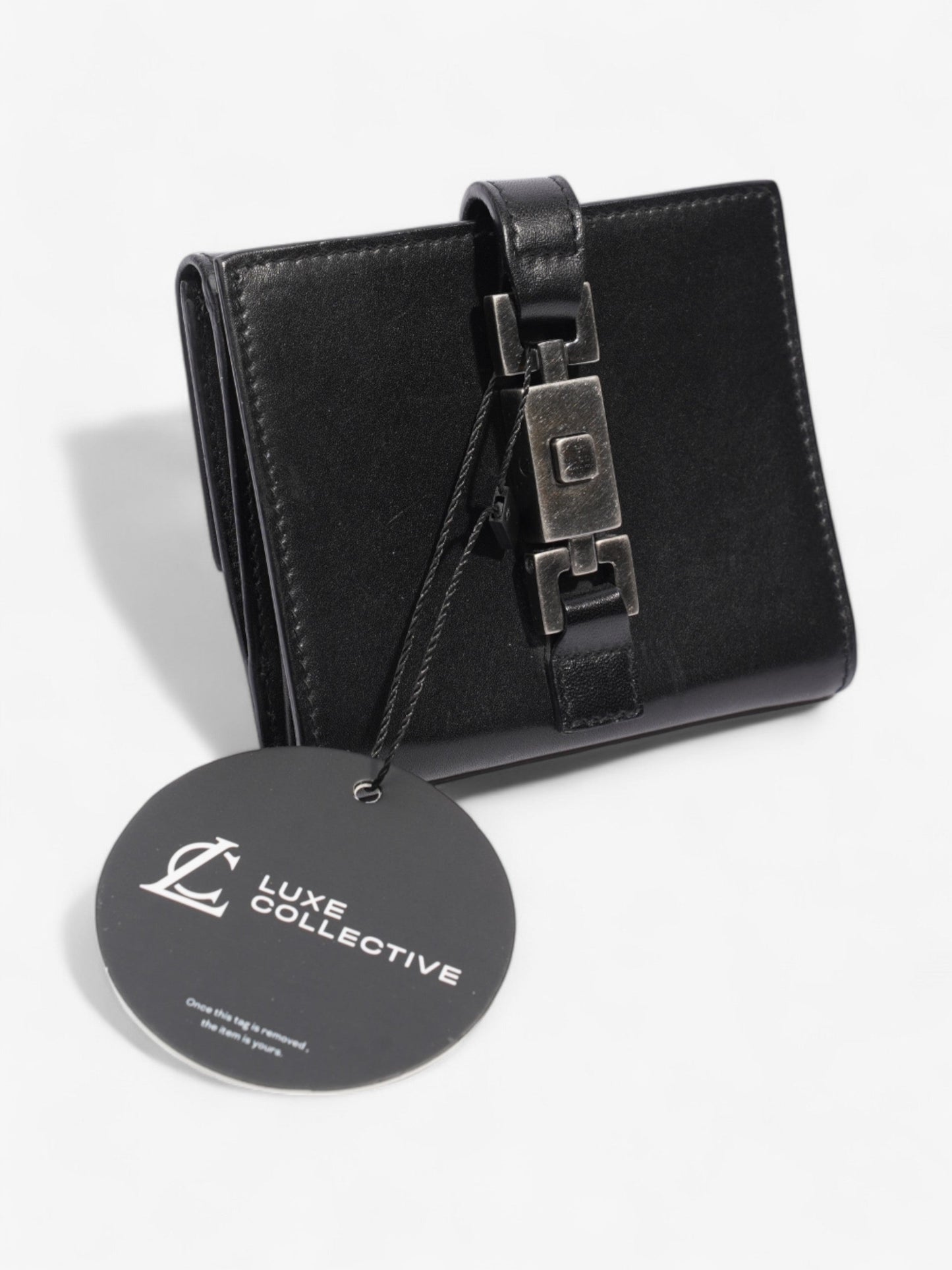 Gucci Jackie 2 Fold Wallet Black Leather