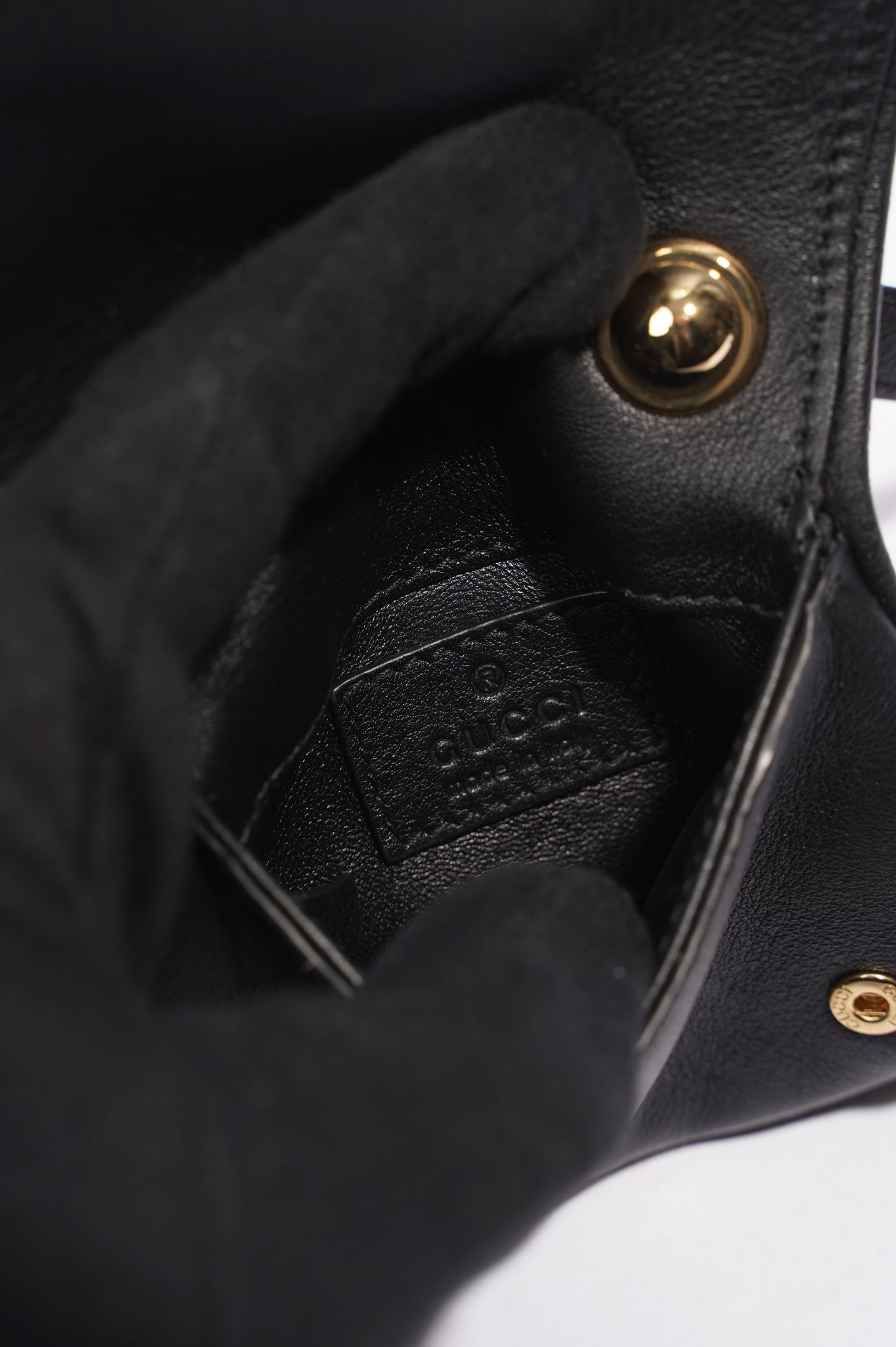Gucci Blondie Card Case Wallet Black Leather