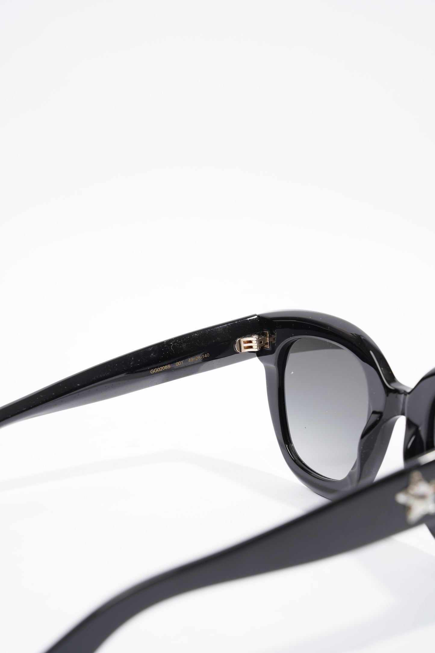 Gucci GG0208S Sunglasses Black Acetate 140mm
