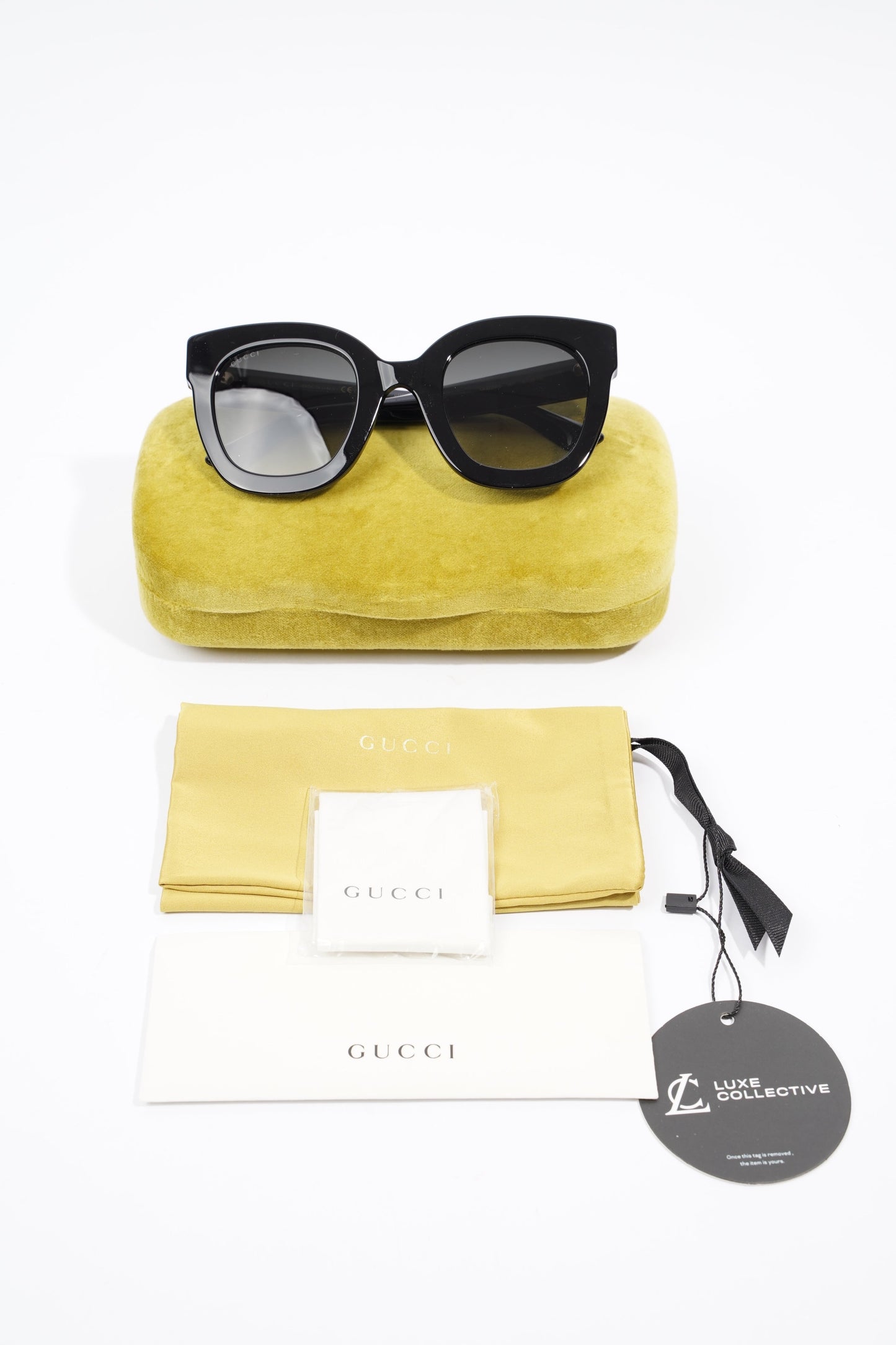 Gucci GG0208S Sunglasses Black Acetate 140mm