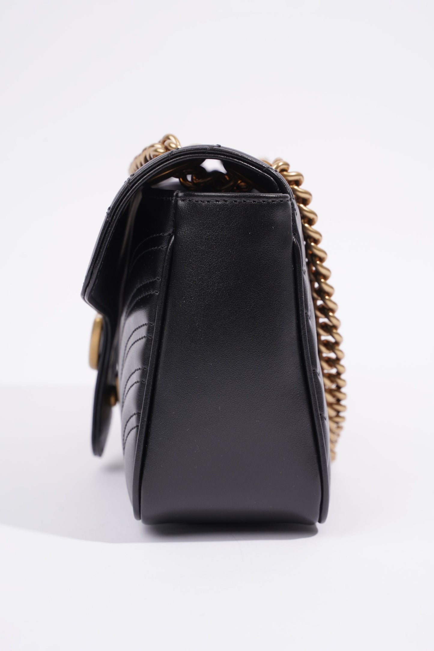 Gucci Marmont Flap Black Matelasse Leather Small
