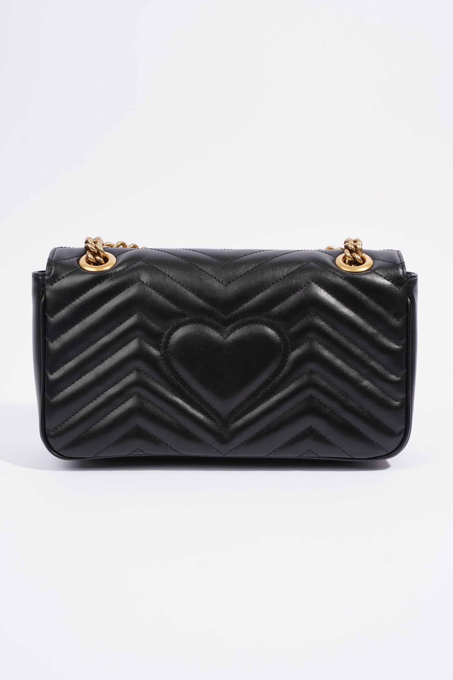 Gucci Marmont Flap Black Matelasse Leather Small